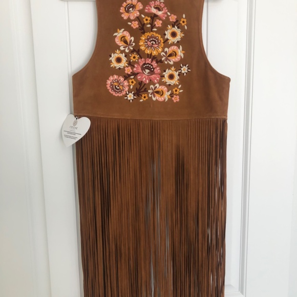 Spell & The Gypsy Joni Suede Vest Tan Size S/M NWT - Picture 5 of 7